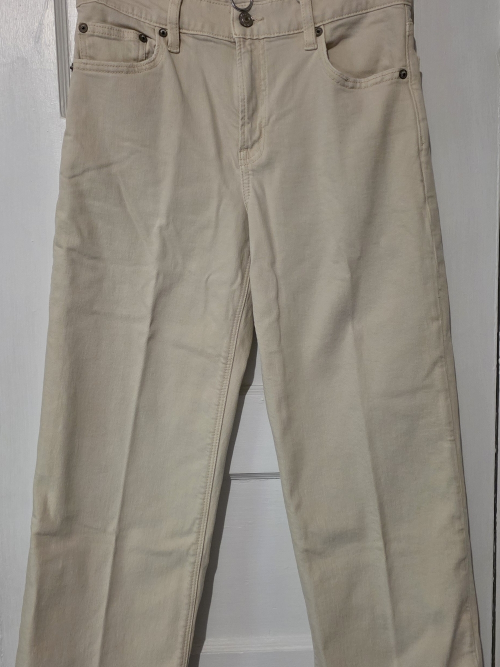 American Eagle Outfitters Straight Leg Pants in Cream